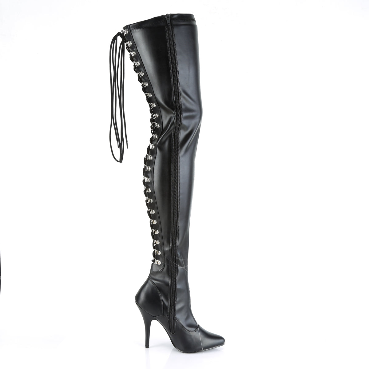 Pleaser Bottes pour femmes SEDUCE-3063 BLK STOR FAUX CUIR