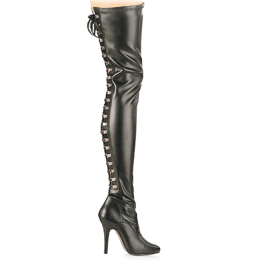 Pleaser Bottes pour femmes SEDUCE-3063 BLK STOR FAUX CUIR