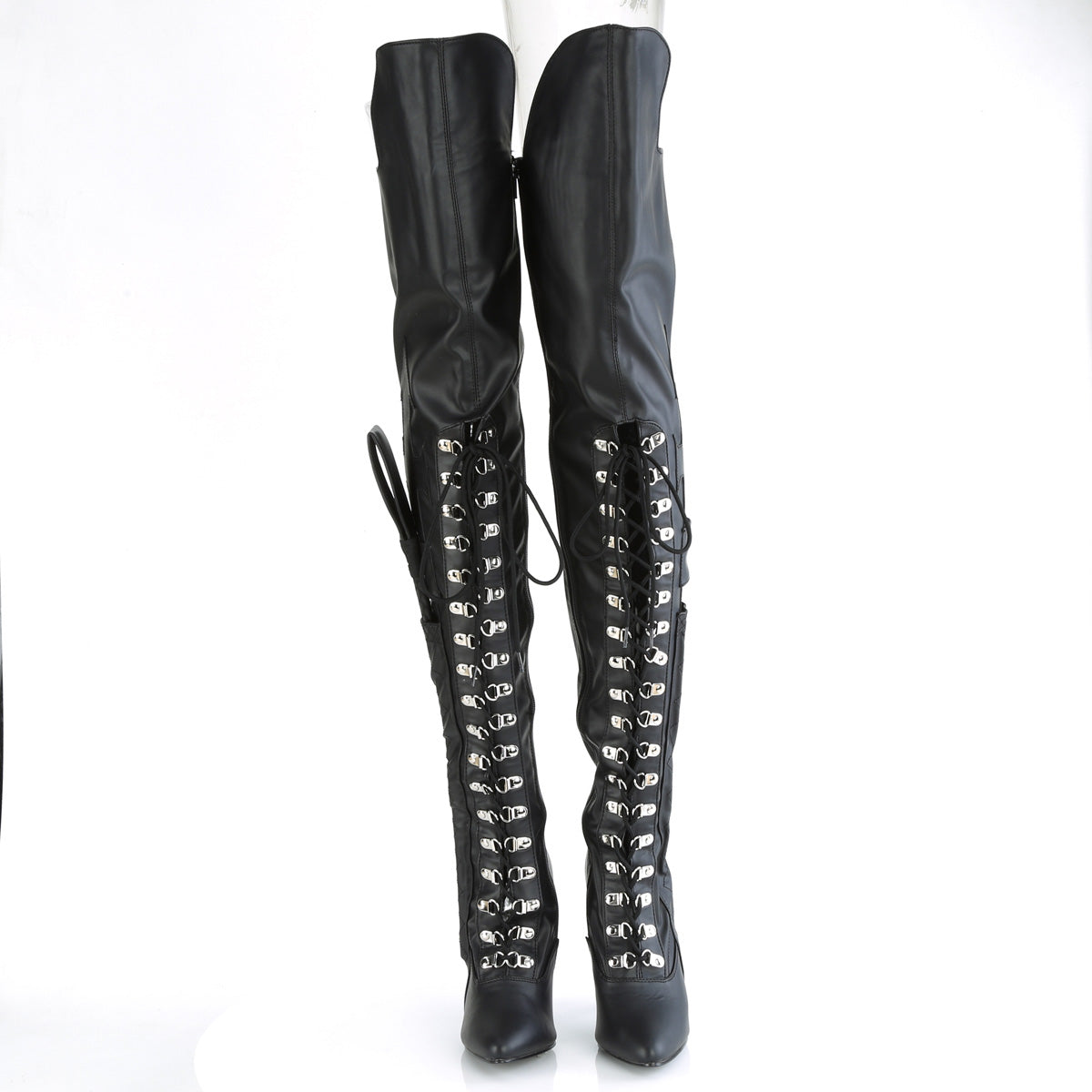 Pleaser Bottes SEDUCE-3082 Blk Str. faux cuir