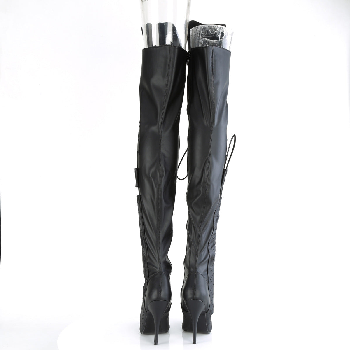 Pleaser Bottes SEDUCE-3082 Blk Str. faux cuir