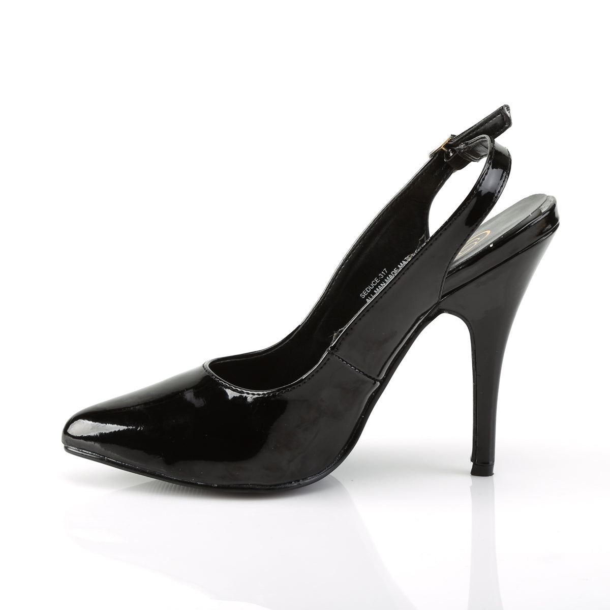 Pleaser Pompes pour femmes SEDUCE-317 blk pat