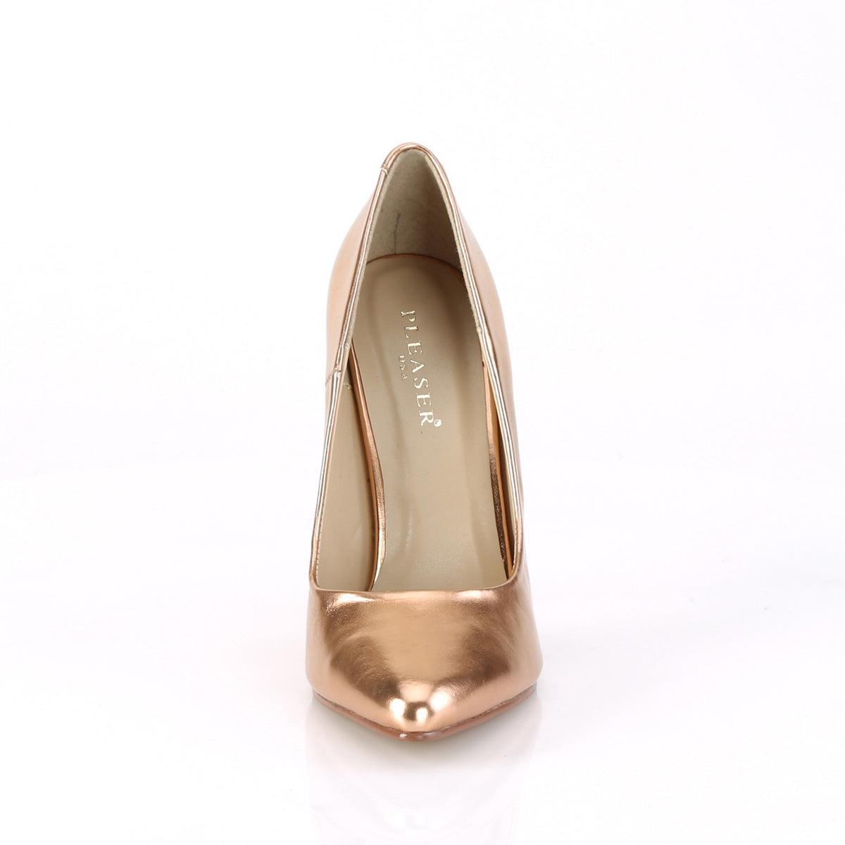 Pleaser Womens Pumps SEDUCE-420 Rose Gold Metallic Pu