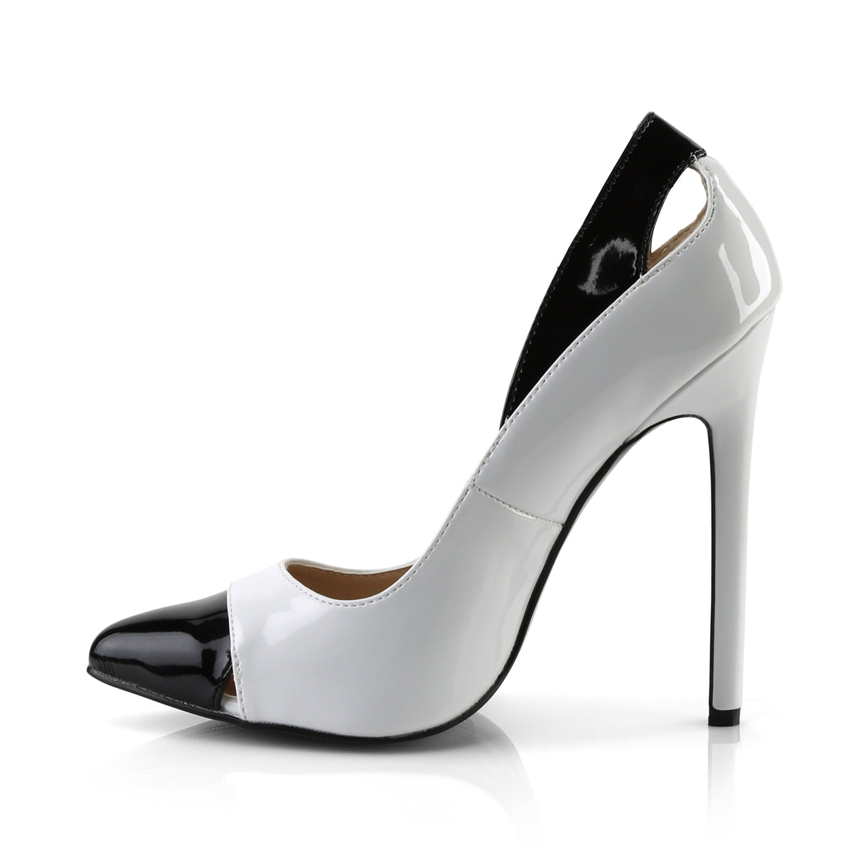 Pleaser Pompes pour femmes SEXY-22 wht-blk pat
