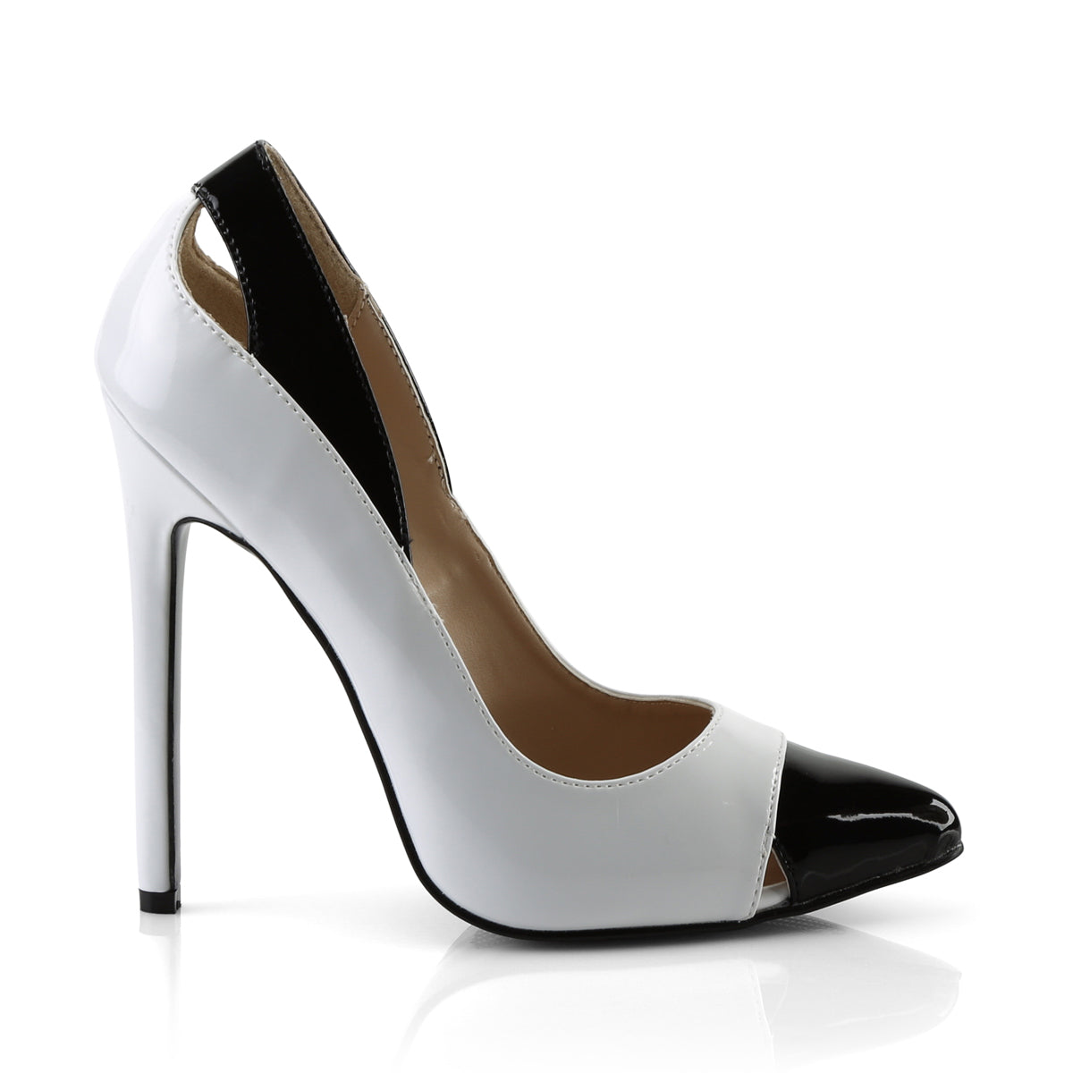 Pleaser Pompes pour femmes SEXY-22 wht-blk pat
