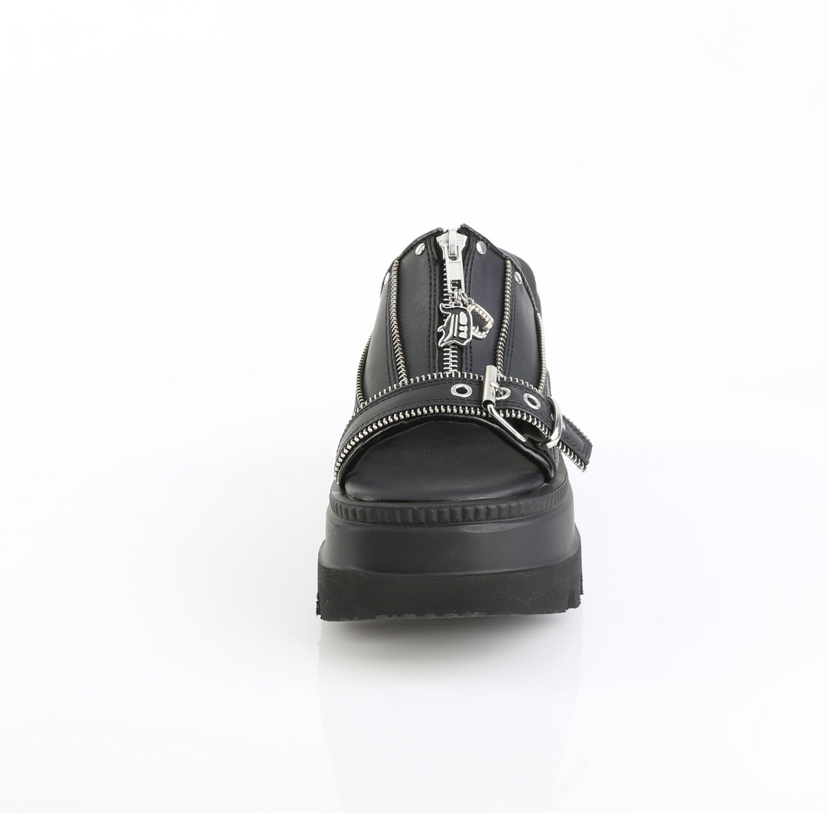 DemoniaCult Women's Sandals SHAKER-07 Blk Vegan Leather