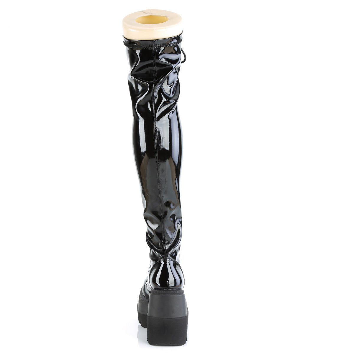 DemoniaCult Womens Boots SHAKER-374 Blk Stretch Patent