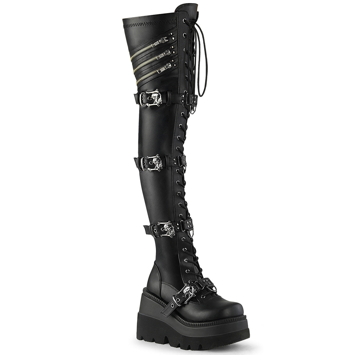 DemoniaCult SHAKER-420 Blk Stretch Vegan Leather