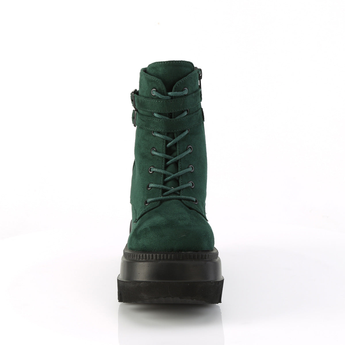 DemoniaCult Bottines SHAKER-52 daim végétalien émeraude