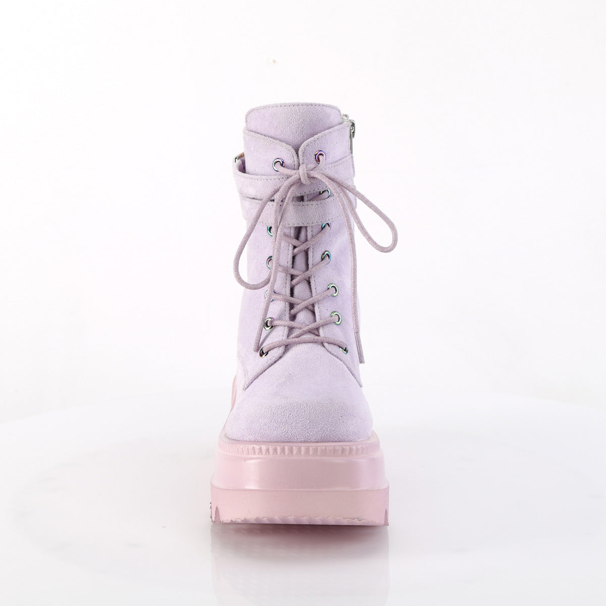 DemoniaCult Bottines SHAKER-52 daim végétalien de lavande