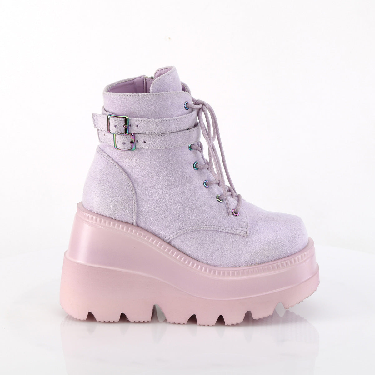 DemoniaCult Bottines SHAKER-52 daim végétalien de lavande