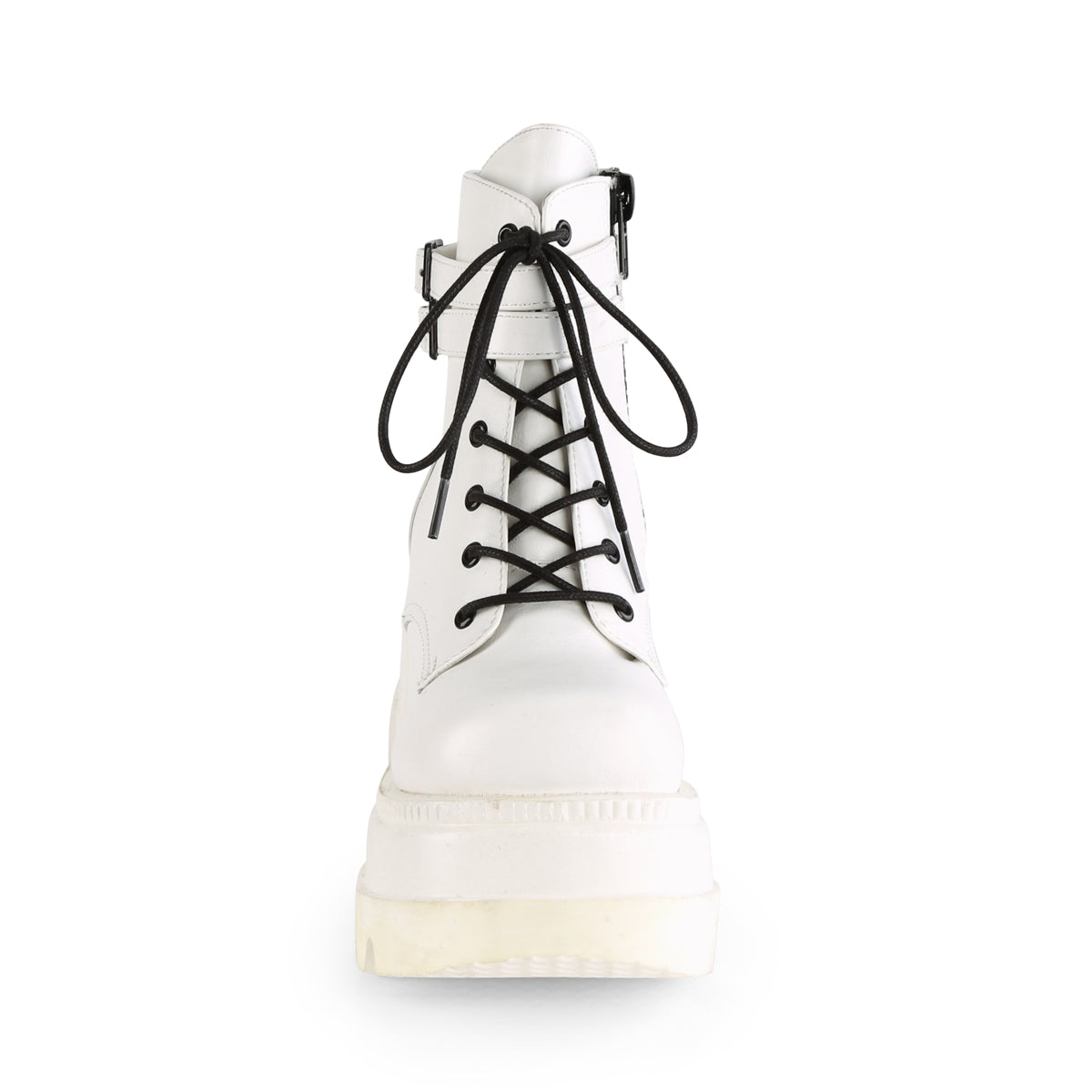 DemoniaCult Bottines SHAKER-52 Wht Vegan Leather