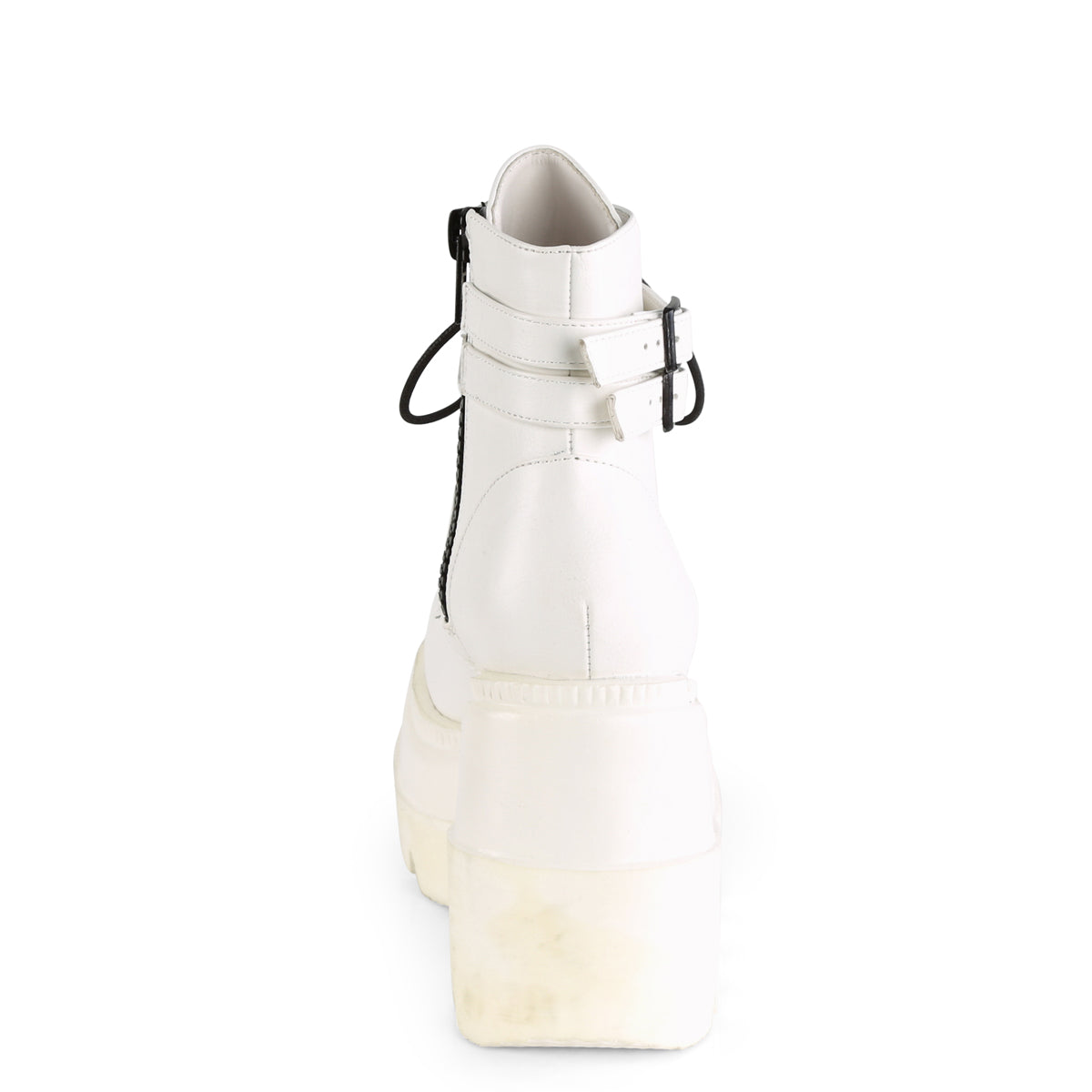 DemoniaCult Bottines SHAKER-52 Wht Vegan Leather