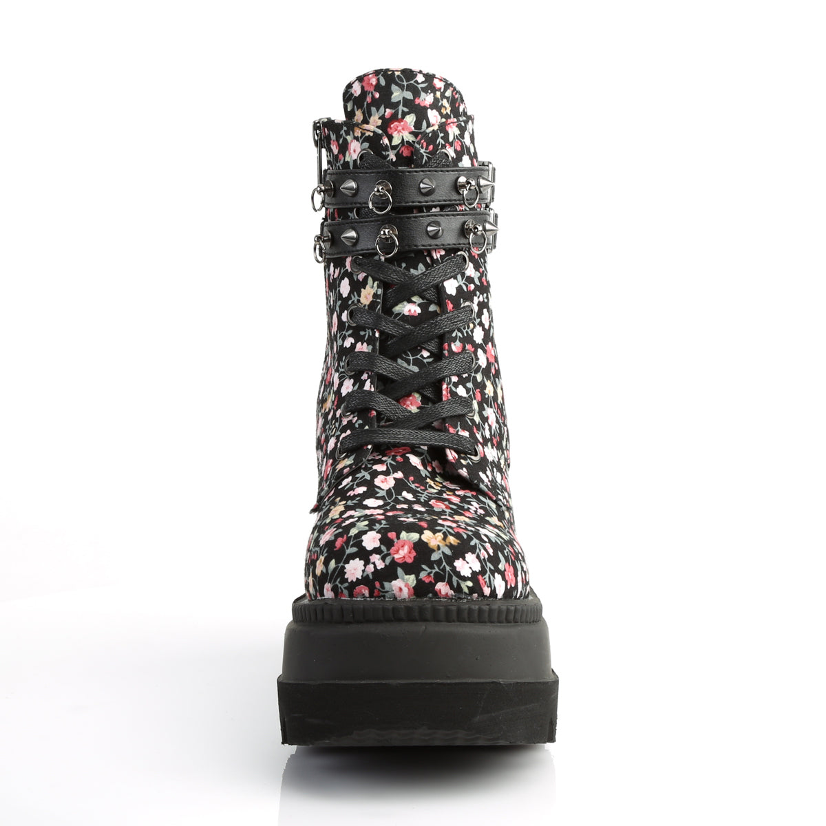 DemoniaCult Bottes de cheville des femmes SHAKER-52e tissu floral