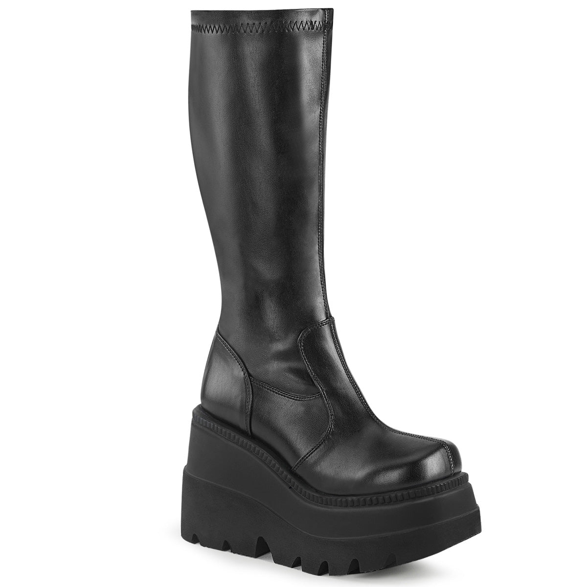 DemoniaCult Bottes de femmes SHAKER-65 Blk Str Vegan Leather