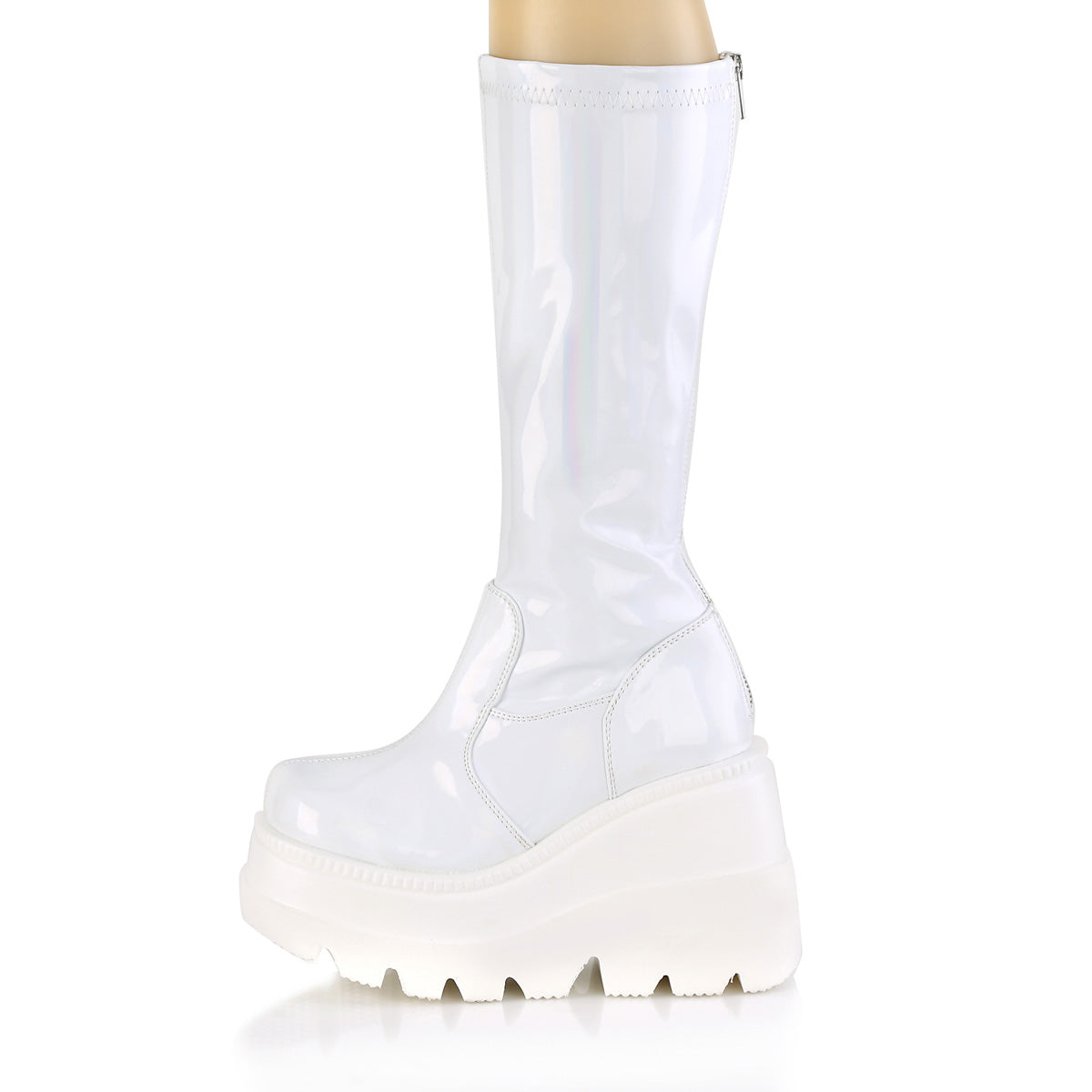 DemoniaCult Bottes de femmes SHAKER-65 wht hologramme