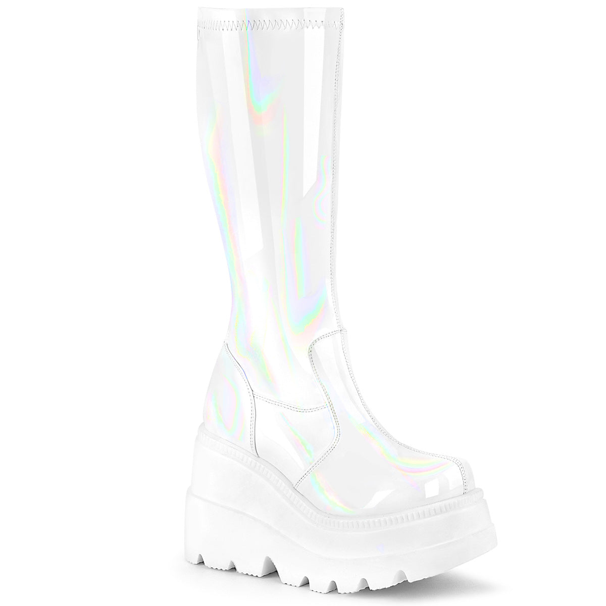 DemoniaCult Bottes de femmes SHAKER-65 wht hologramme