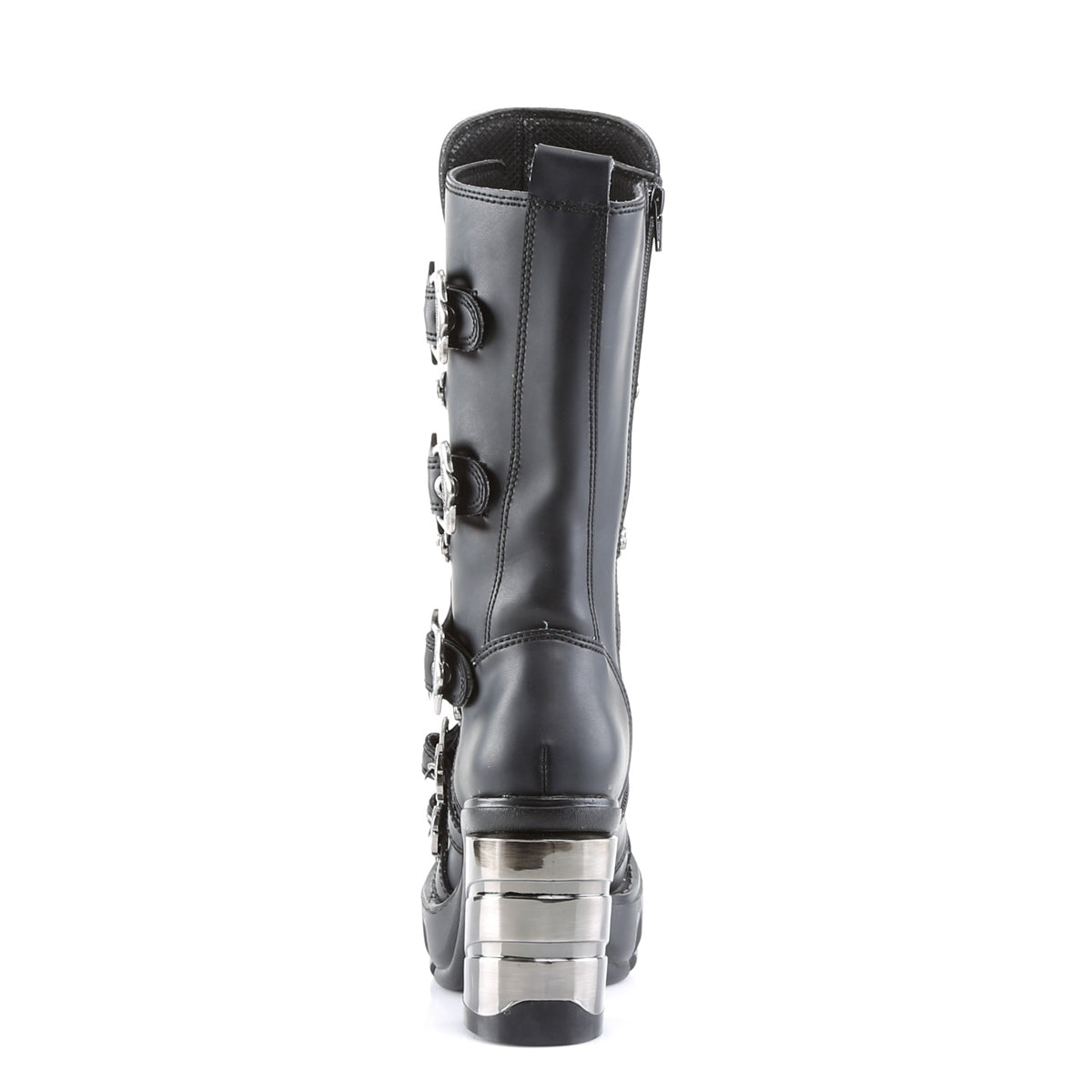 DemoniaCult Bottes de femmes SINISTER-203 Cuir végétalien BLK