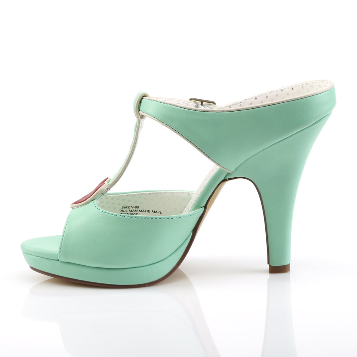 Pin Up Couture Pompes pour femmes SIREN-09 cuir fausse menthe