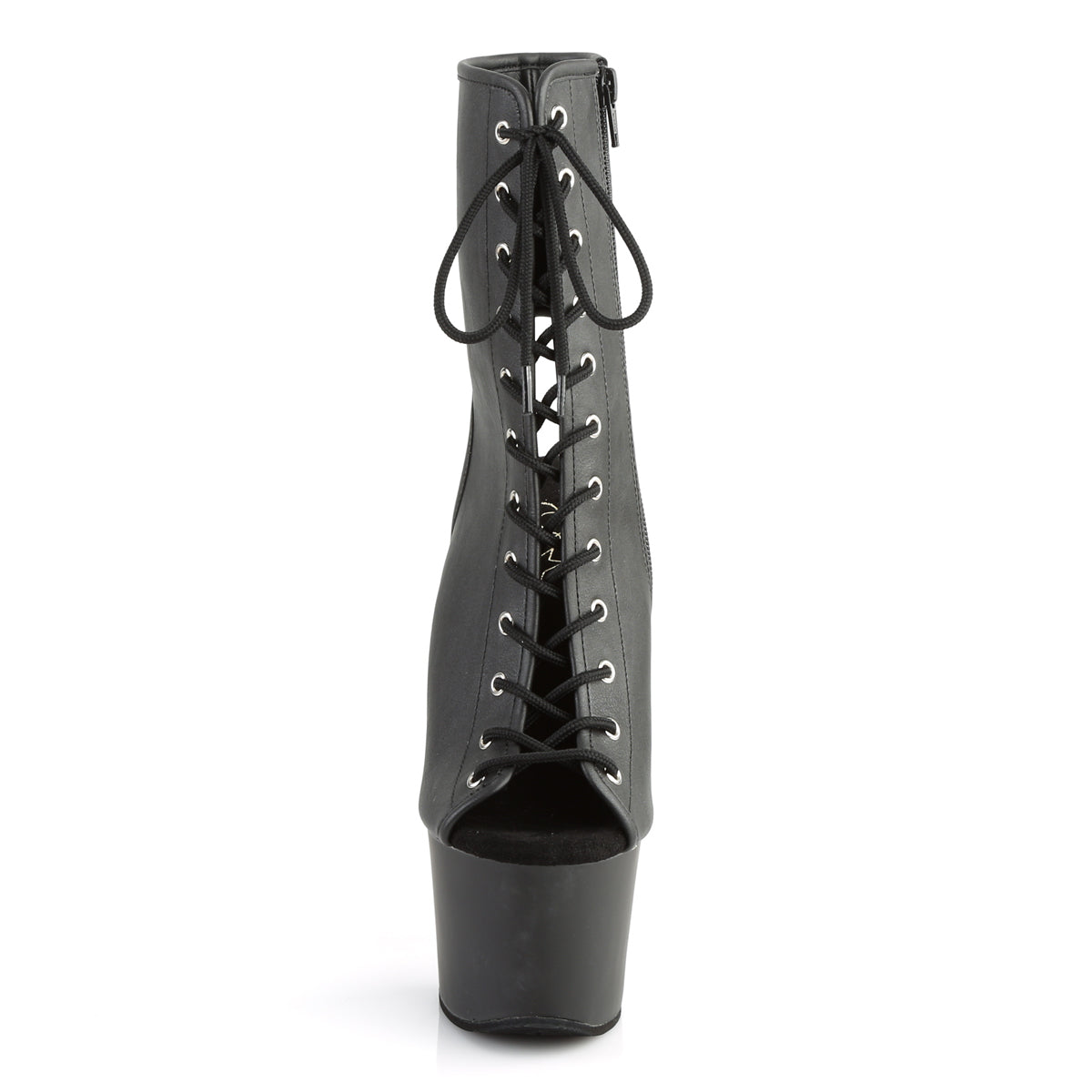 Pleaser Bottines pour femmes SKY-1016 BLK FAUX CUIR / BLK MATTE
