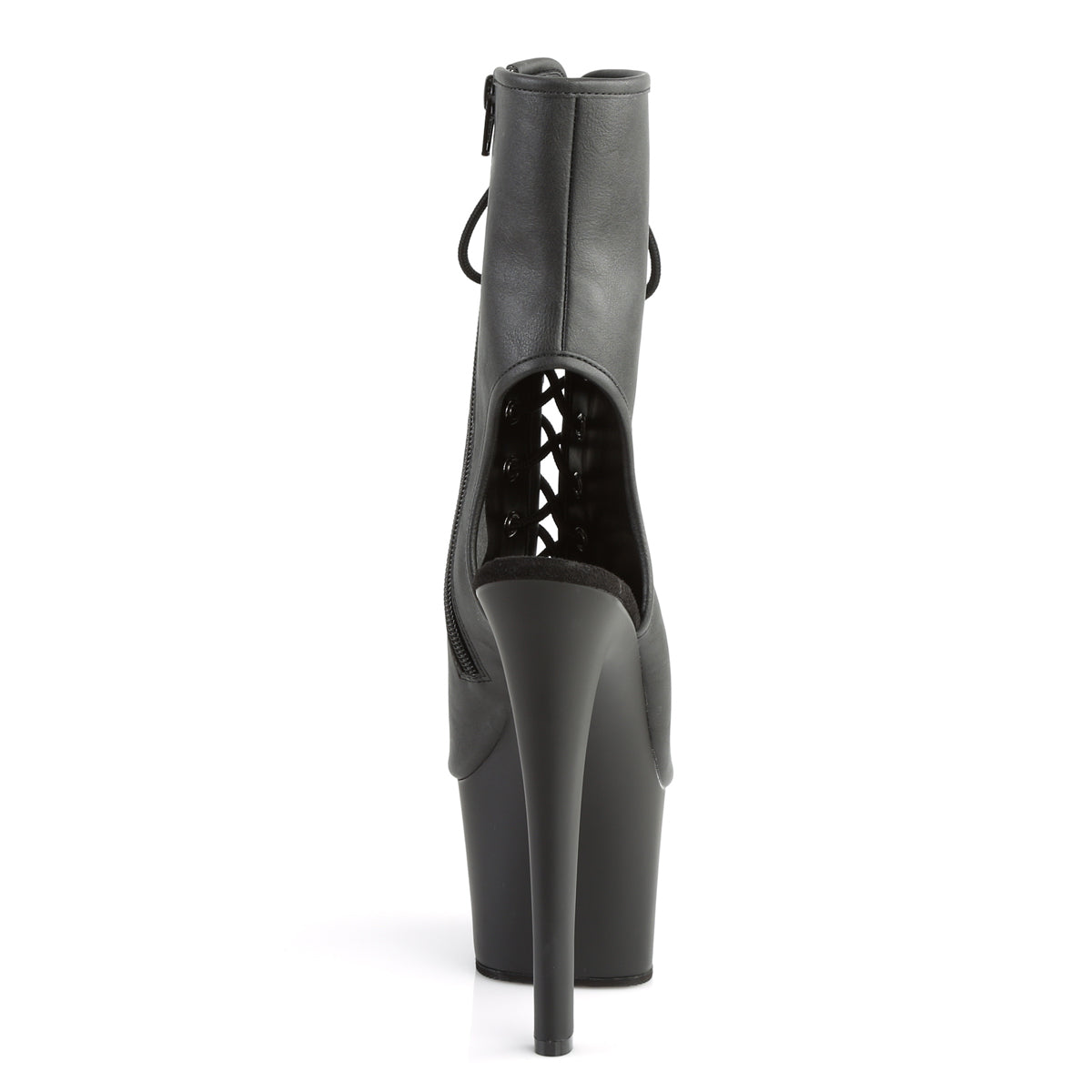 Pleaser Bottines pour femmes SKY-1016 BLK FAUX CUIR / BLK MATTE