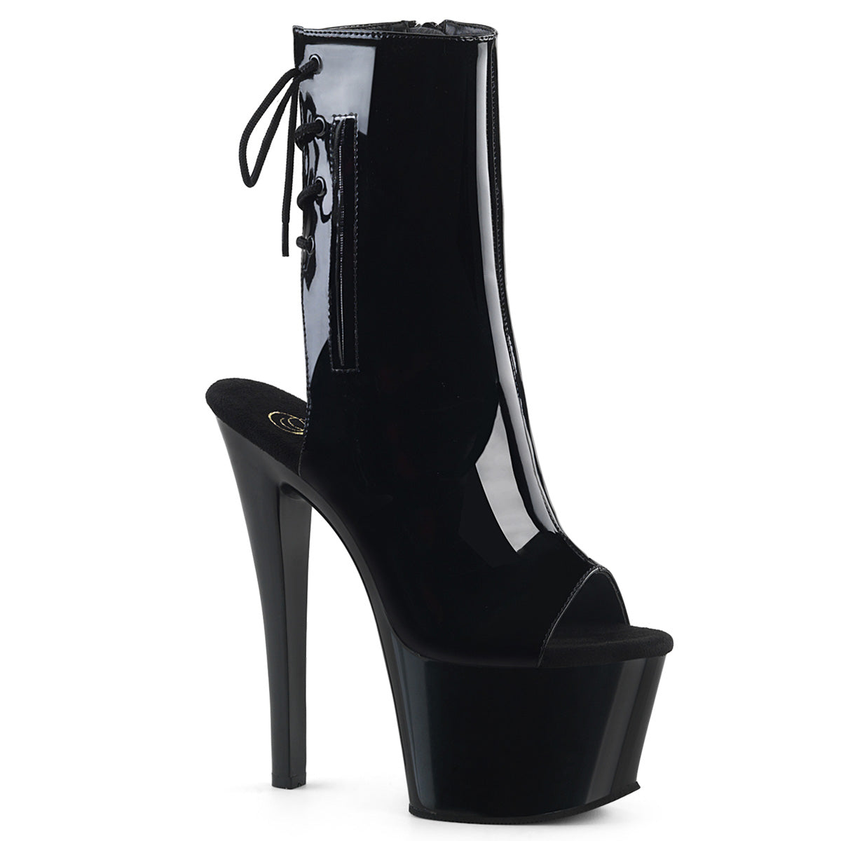 Pleaser Bottines pour femmes SKY-1018 BLK PAT / BLK