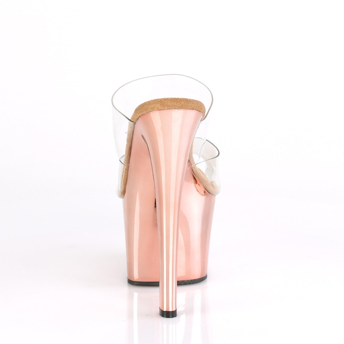 Pleaser Sandales pour femmes SKY-302 CLR / chrome or rose