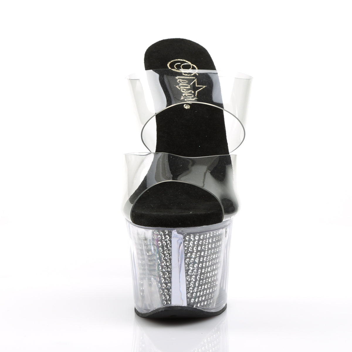 Pleaser Sandales pour femmes SKY-302SRS CLR / BLK SRS