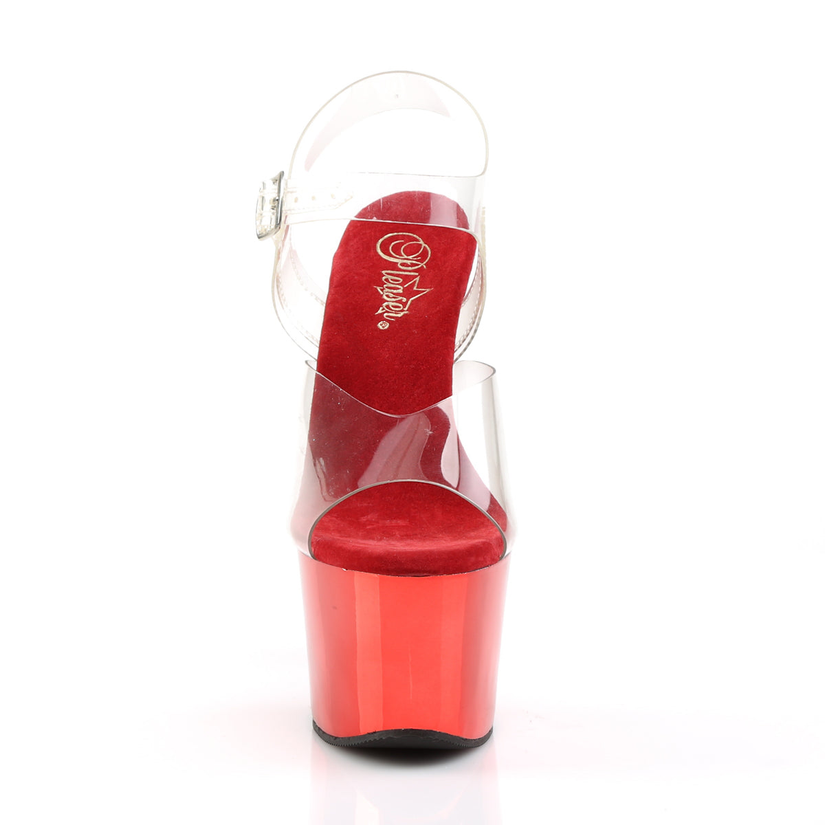 Pleaser Sandales pour femmes SKY-308 CLR / Chrome rouge