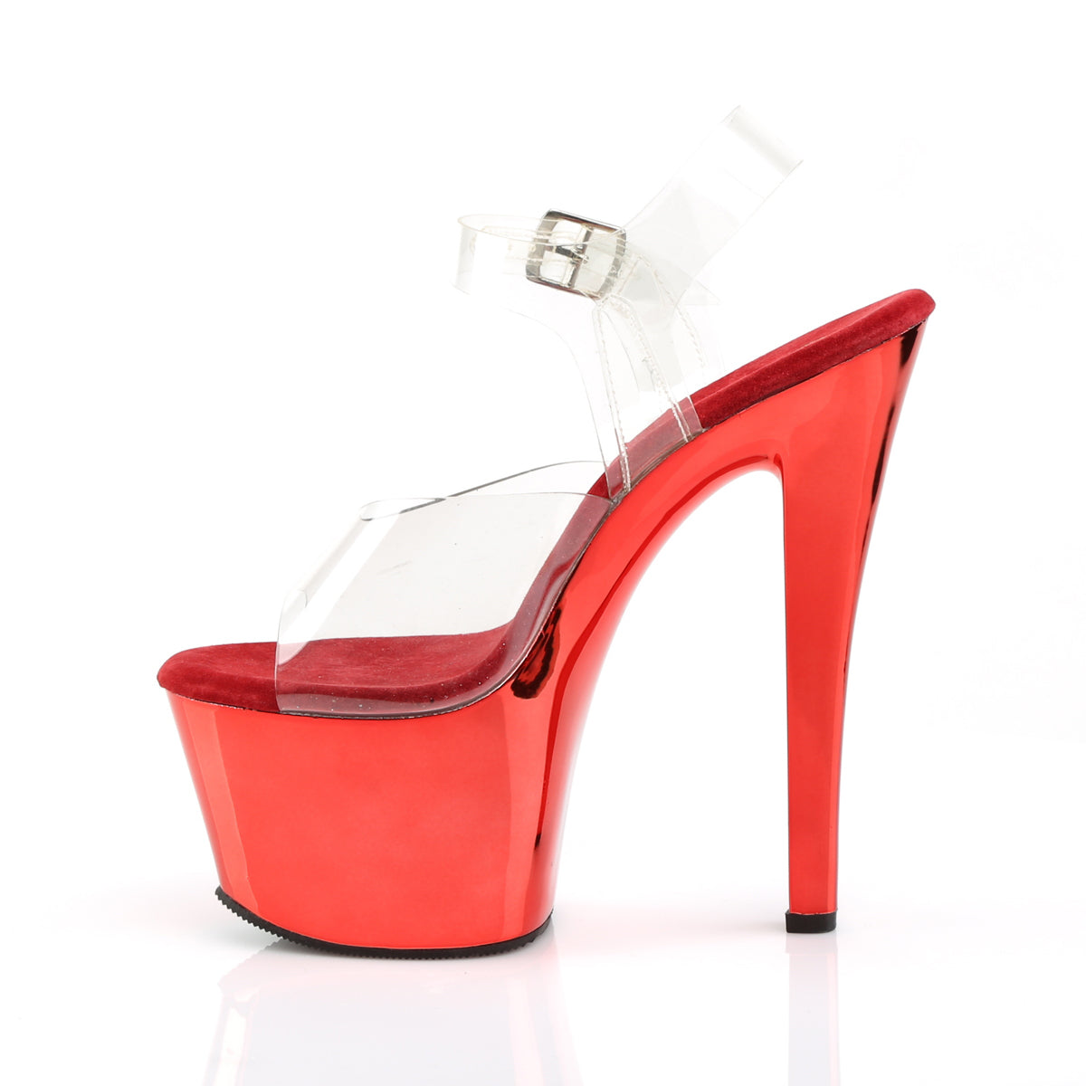 Pleaser Sandales pour femmes SKY-308 CLR / Chrome rouge