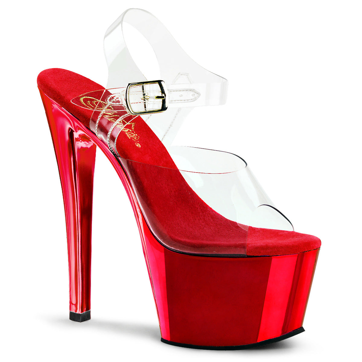 Pleaser Sandales pour femmes SKY-308 CLR / Chrome rouge