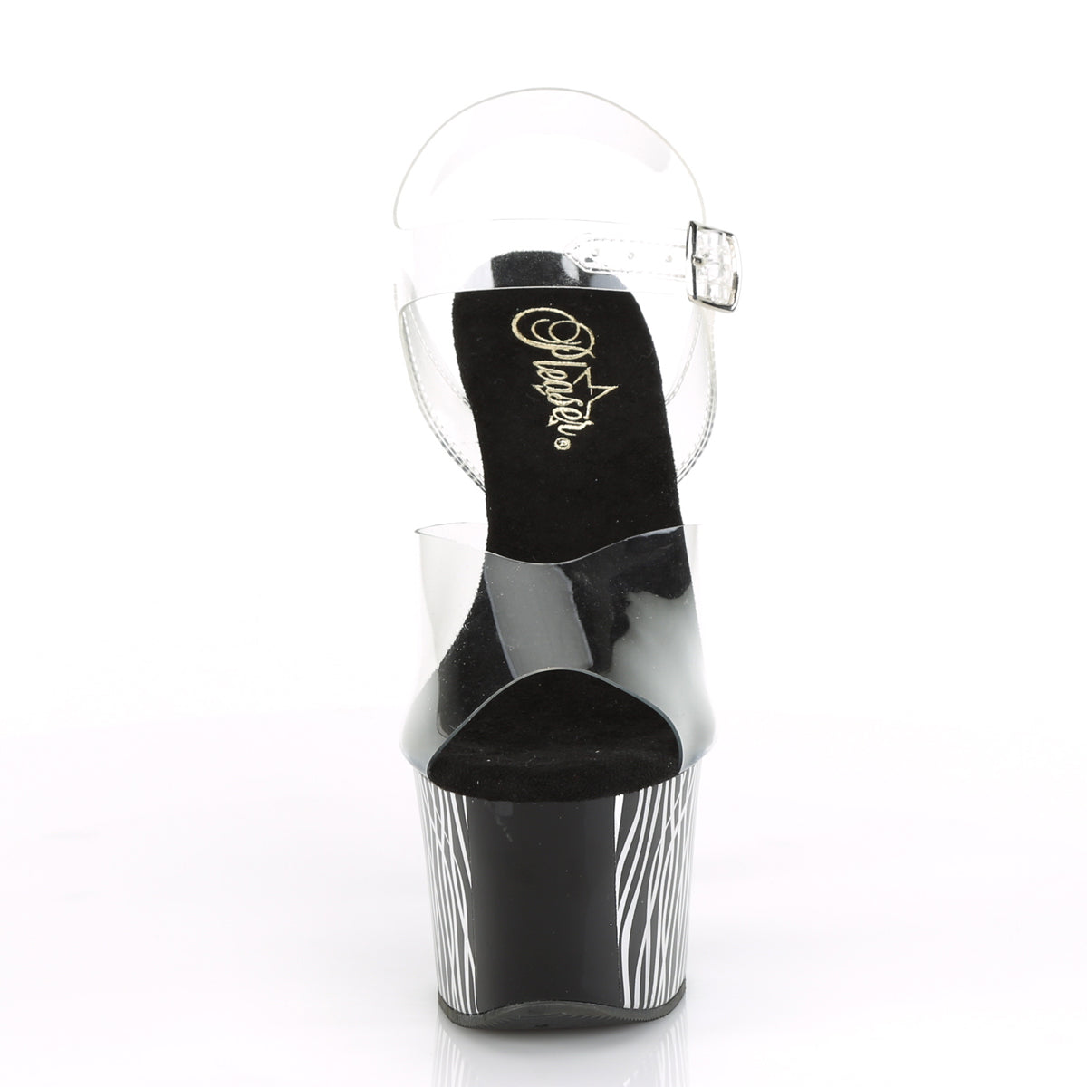 Pleaser Sandales pour femmes SKY-308cp-2 CLR / BLK-SLV Chrome