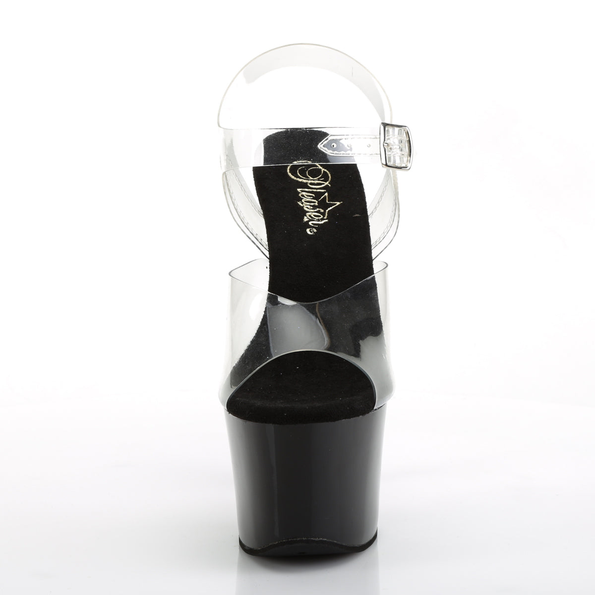 Pleaser Sandales pour femmes SKY-308CRS CLR / BLK-CHAMPAGNE AB RSTN