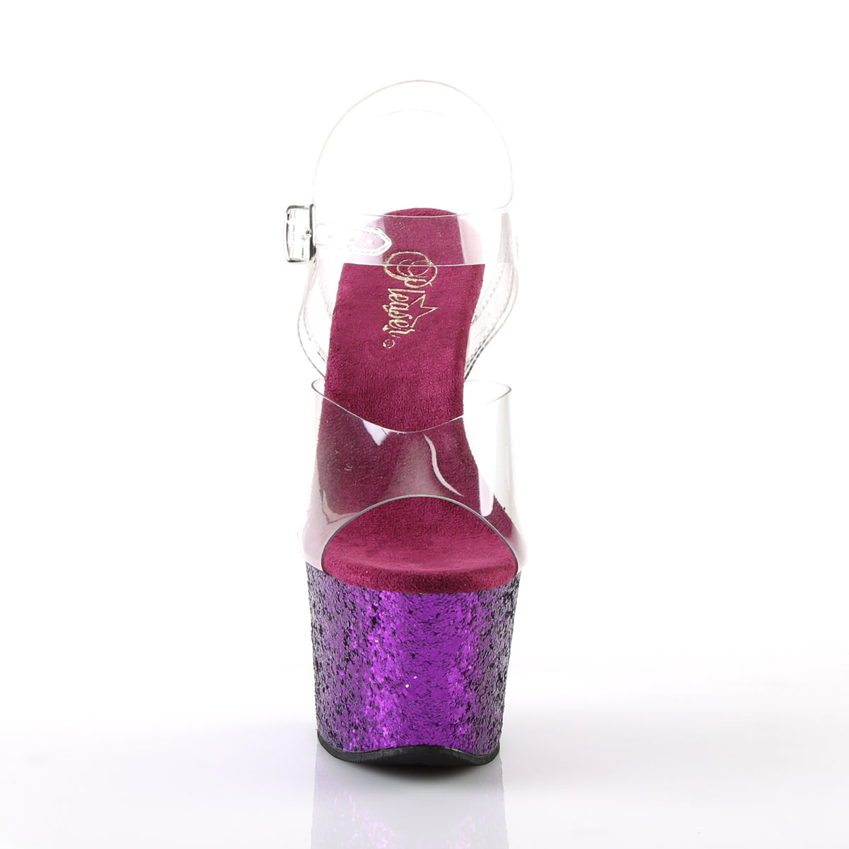 Pleaser Sandales pour femmes SKY-308LG CLR / Glitter violet