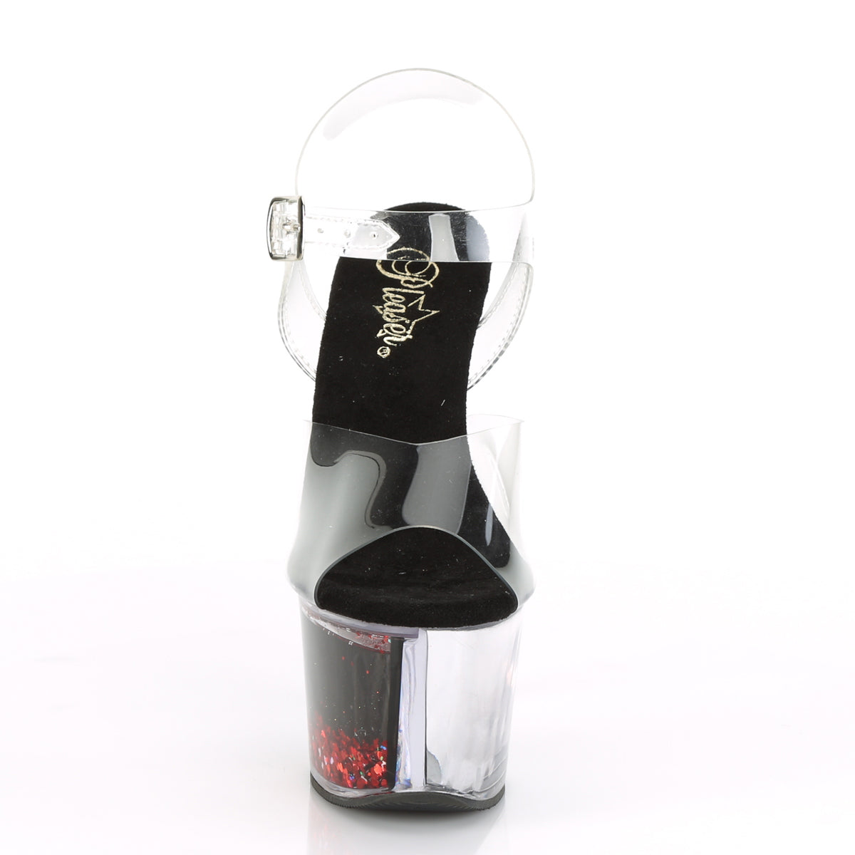 Pleaser Sandales pour femmes SKY-308Whg Glitter CLR / BLK-ROUGE