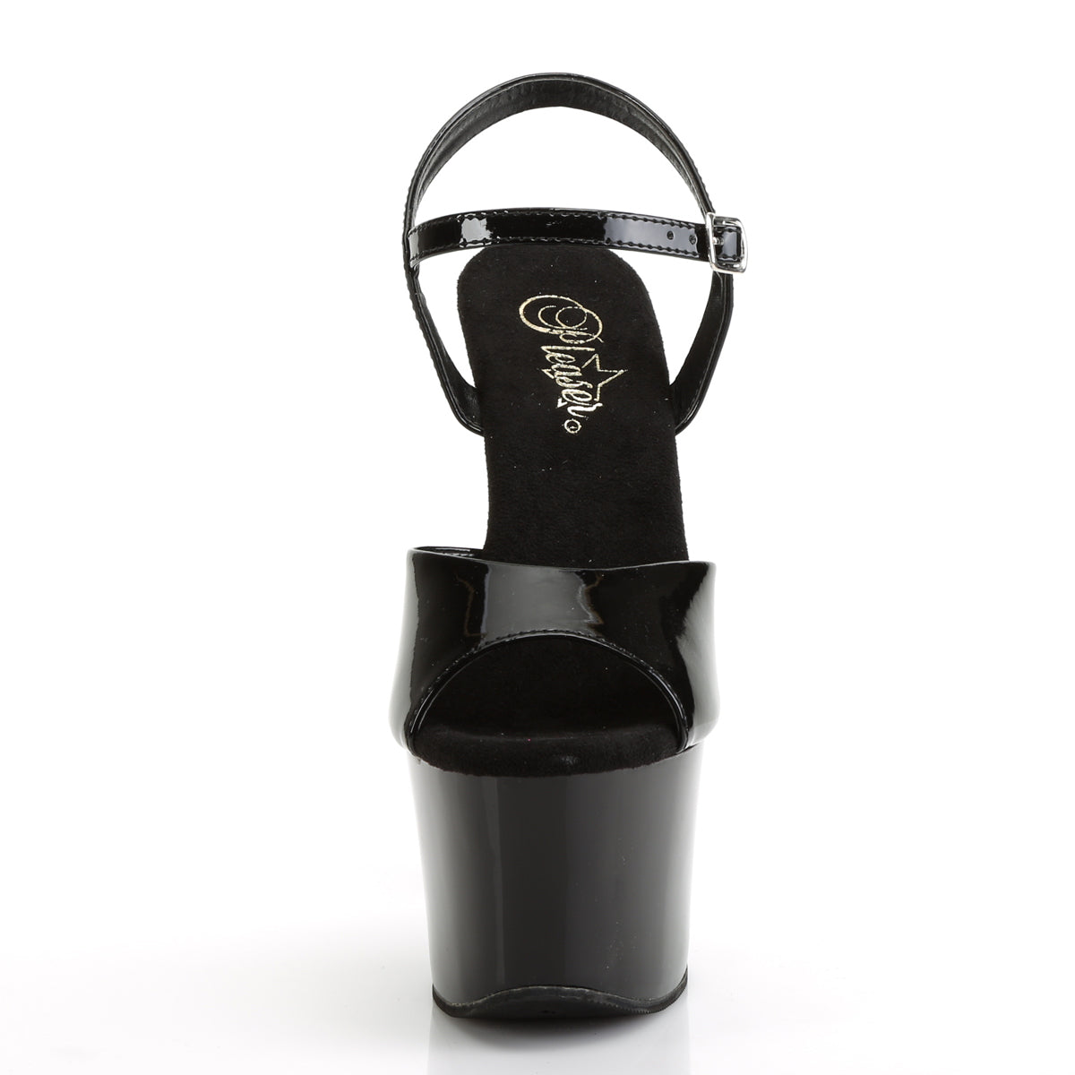 Pleaser Sandales pour femmes SKY-309CLRS BLK / BLK-SLV AB RSTN