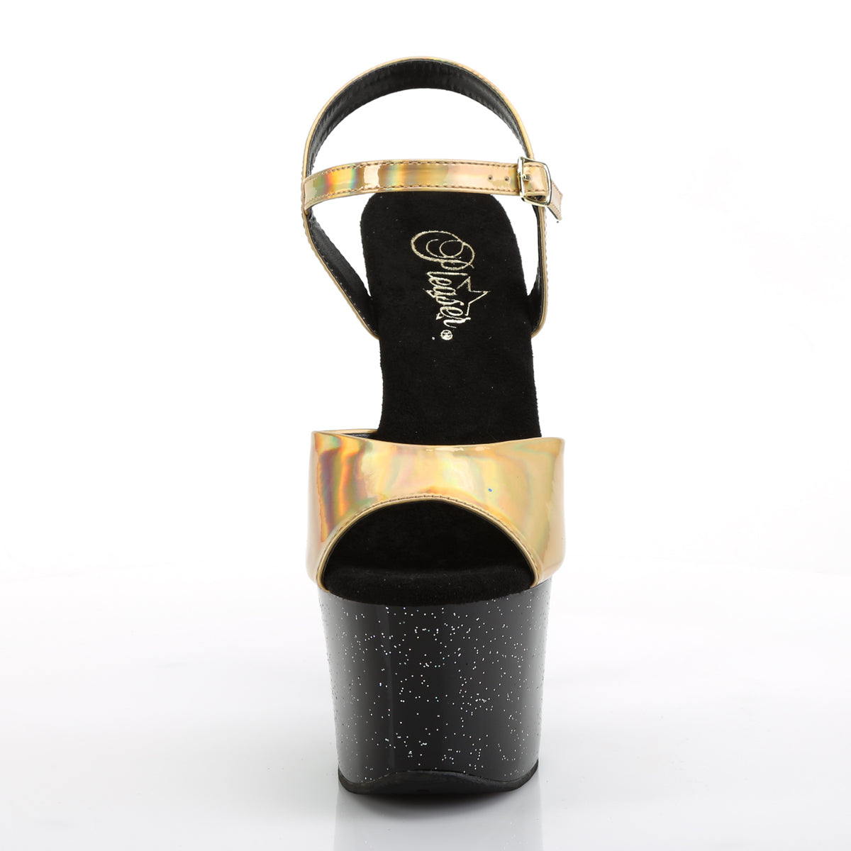Pleaser Sandales pour femmes SKY-309hg hologramme d'or / blk