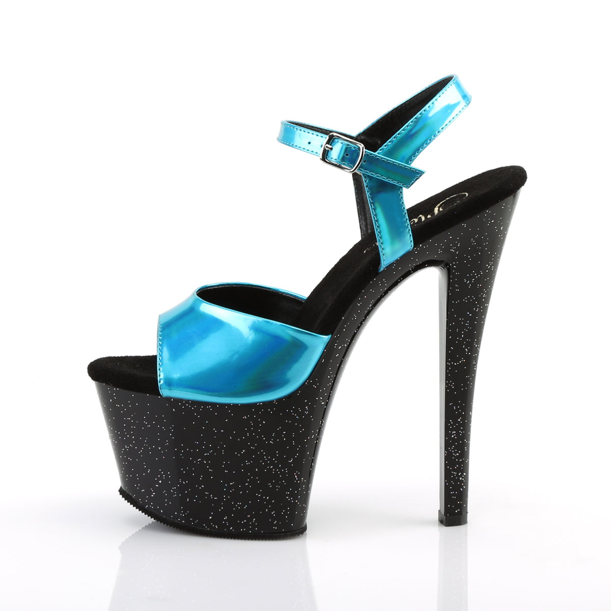 Pleaser Sandales pour femmes SKY-309hg hologramme turquoise / blk