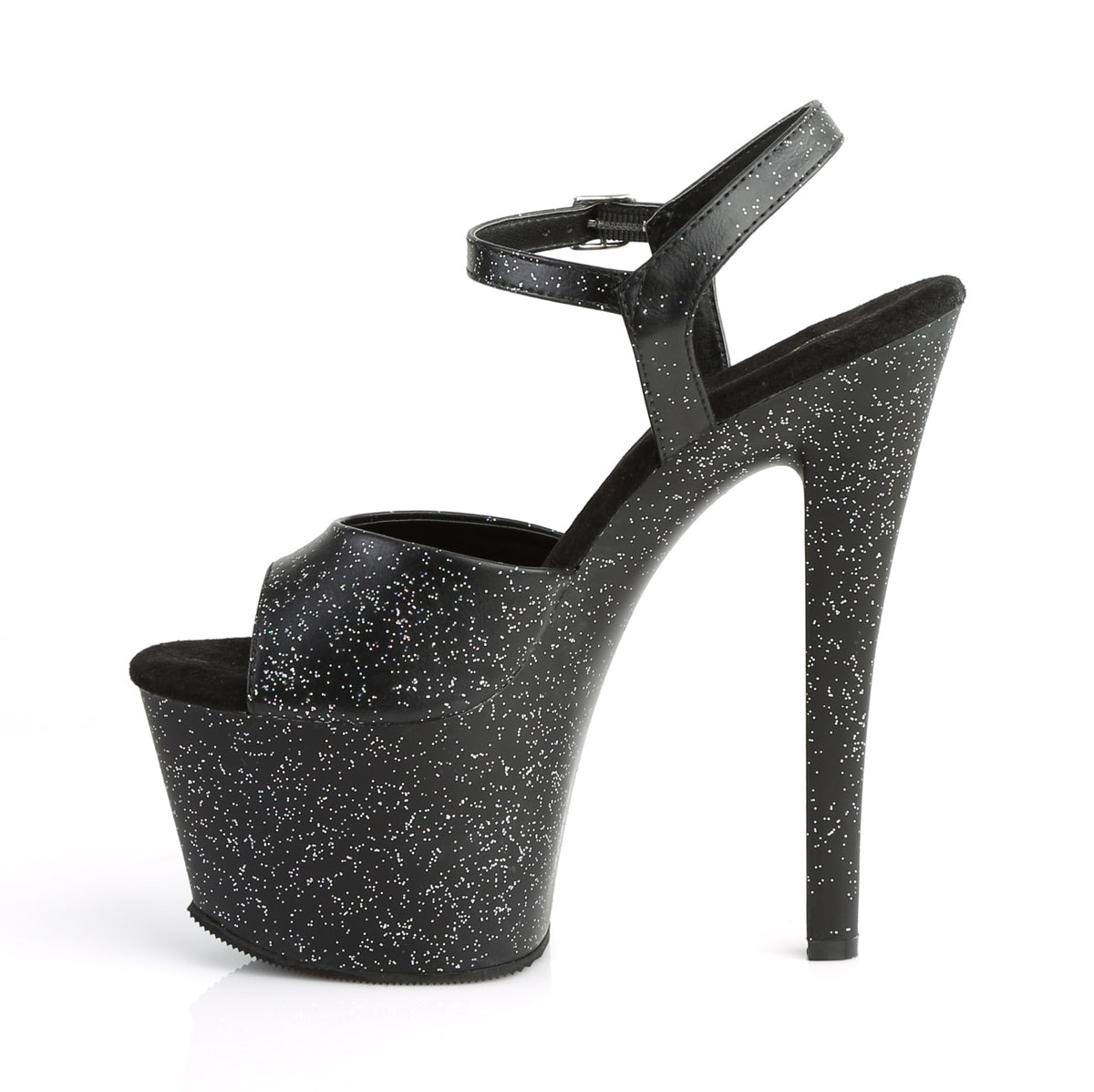 Pleaser Sandales pour femmes SKY-309mmg Blk Faux Cuir / Blk Matte