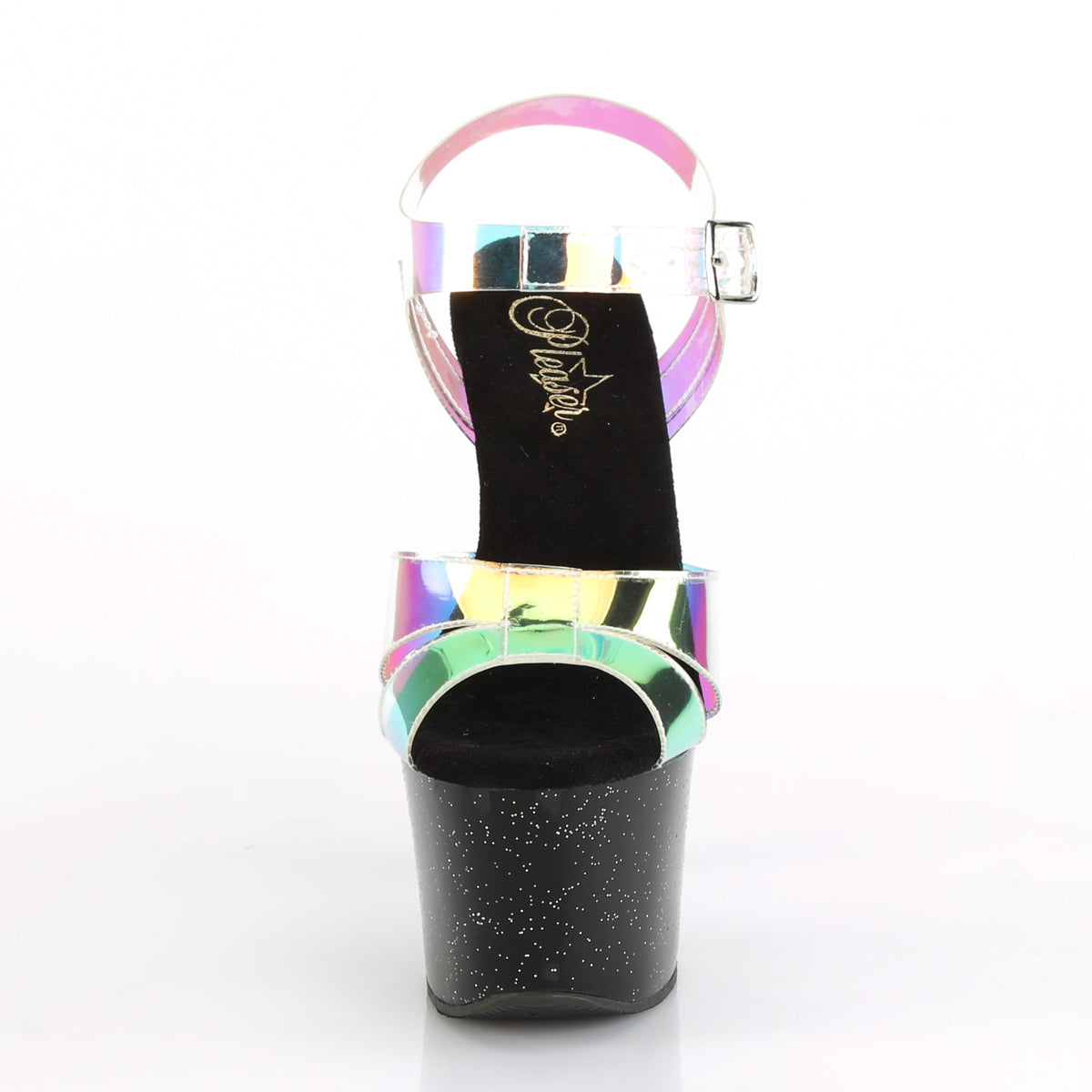 Pleaser Sandales pour femmes SKYMiroir magique -320mmR TPU / BLK