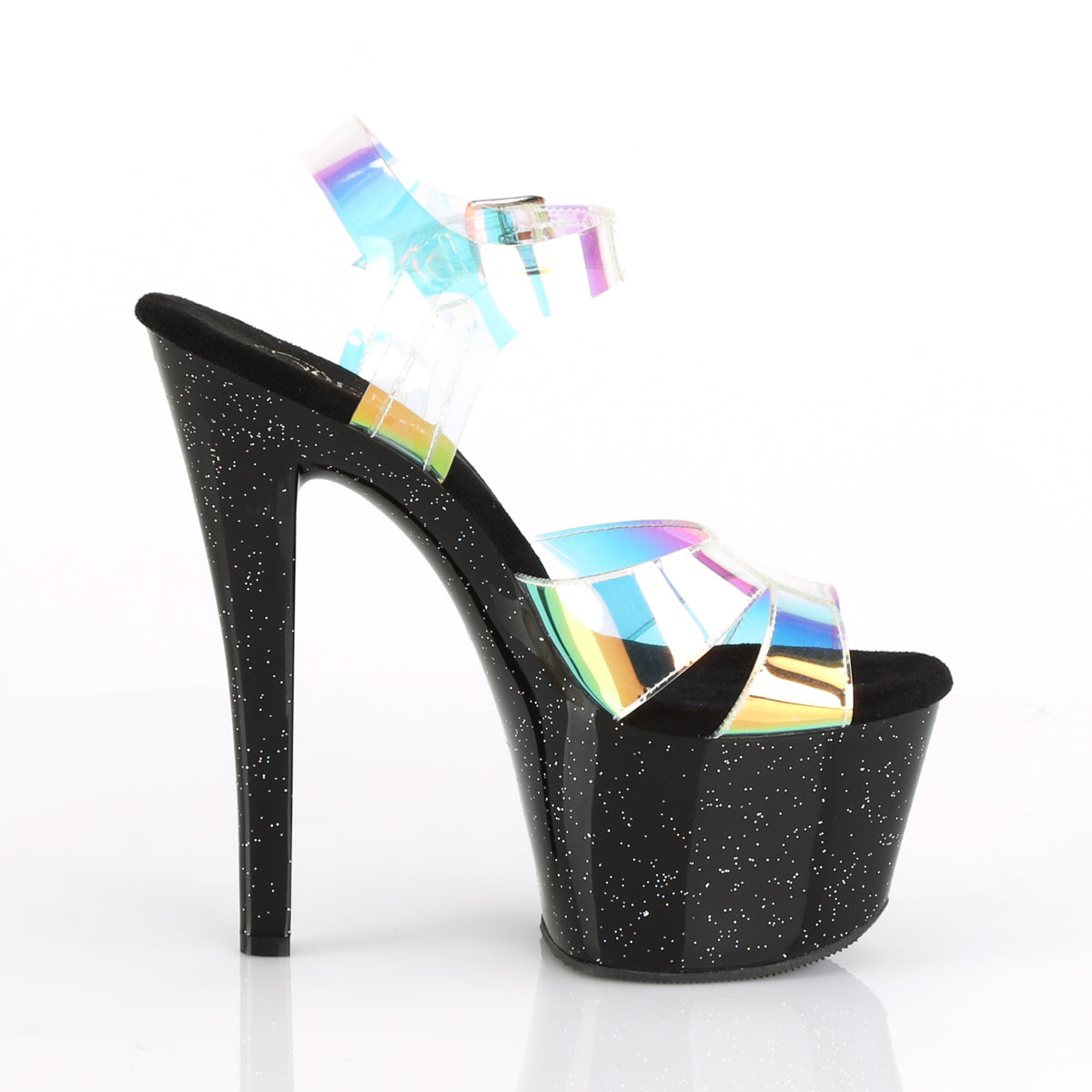 Pleaser Sandales pour femmes SKYMiroir magique -320mmR TPU / BLK
