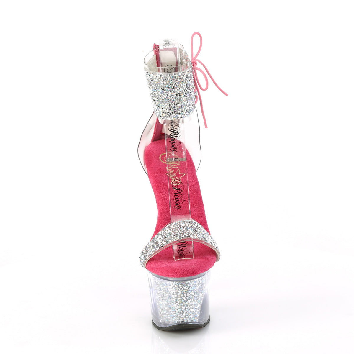 Pleaser Women's Platform Shoes SKY-327RSI Slv Multi RS-H. Pink/Slv-RS