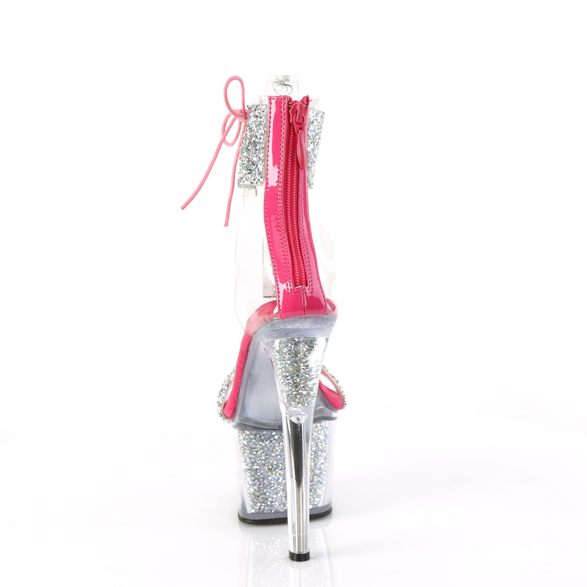 Pleaser Women's Platform Shoes SKY-327RSI Slv Multi RS-H. Pink/Slv-RS