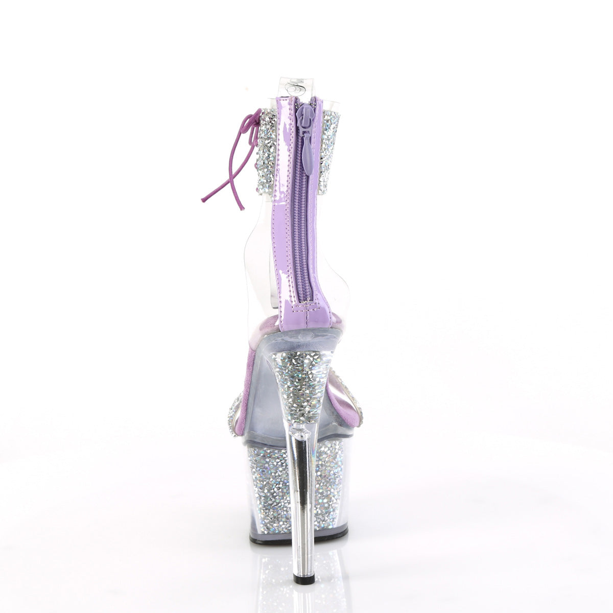Pleaser Women's Platform Shoes SKY-327RSI Slv Multi RS-Lavender/Slv RS