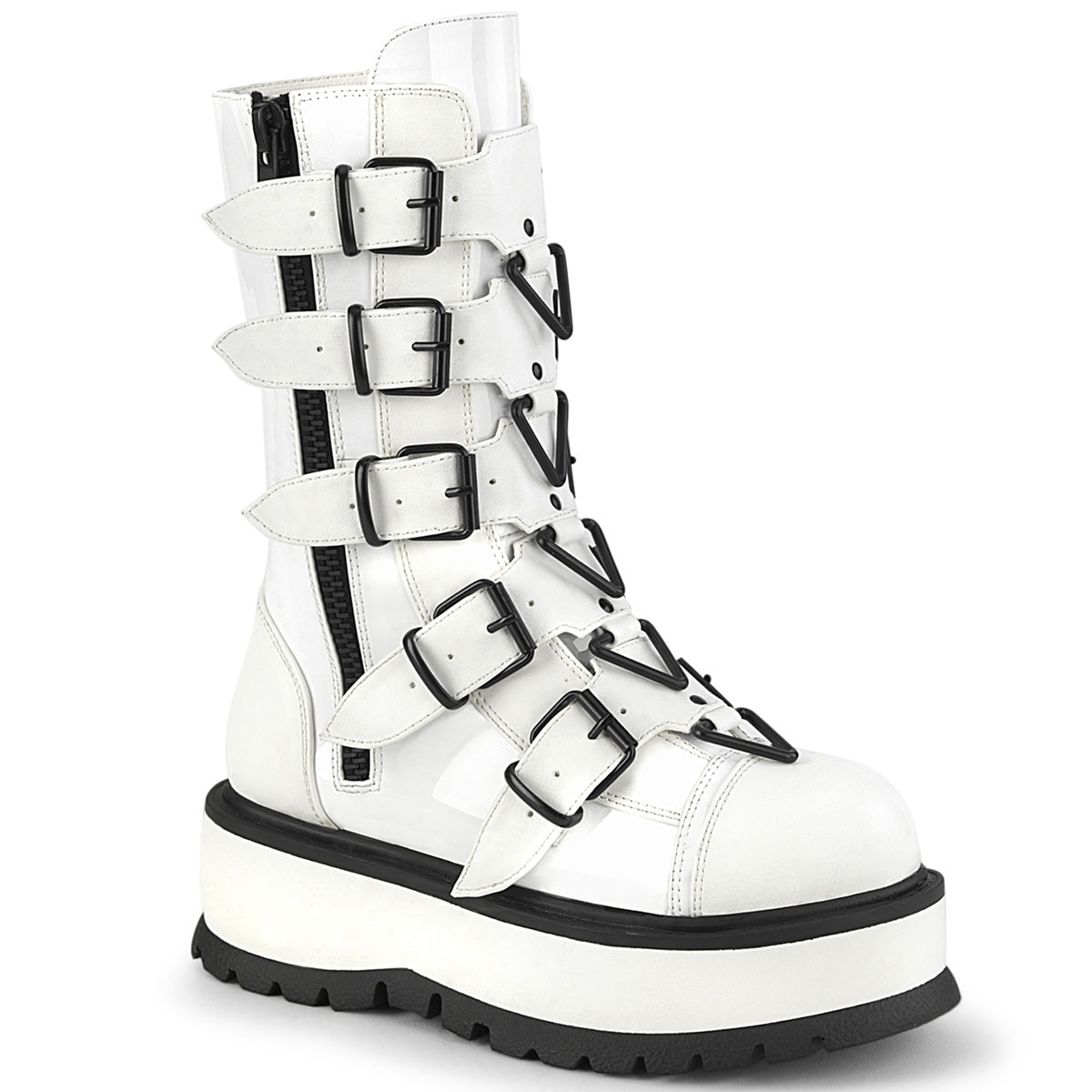 DemoniaCult Bottes SLACKER-160 wht pat