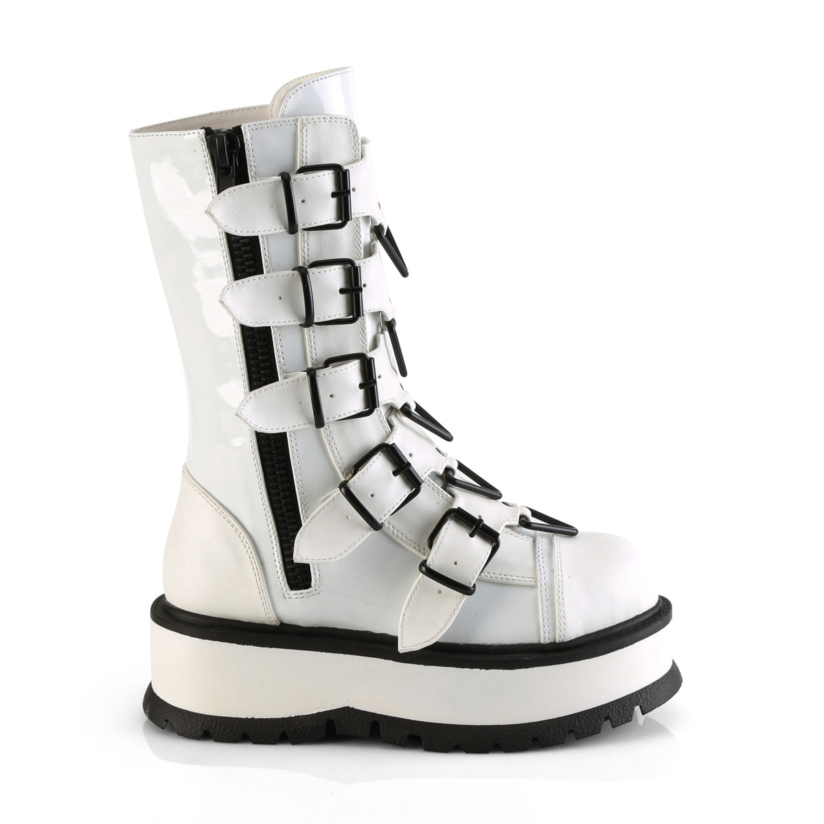 DemoniaCult Bottes SLACKER-160 wht pat