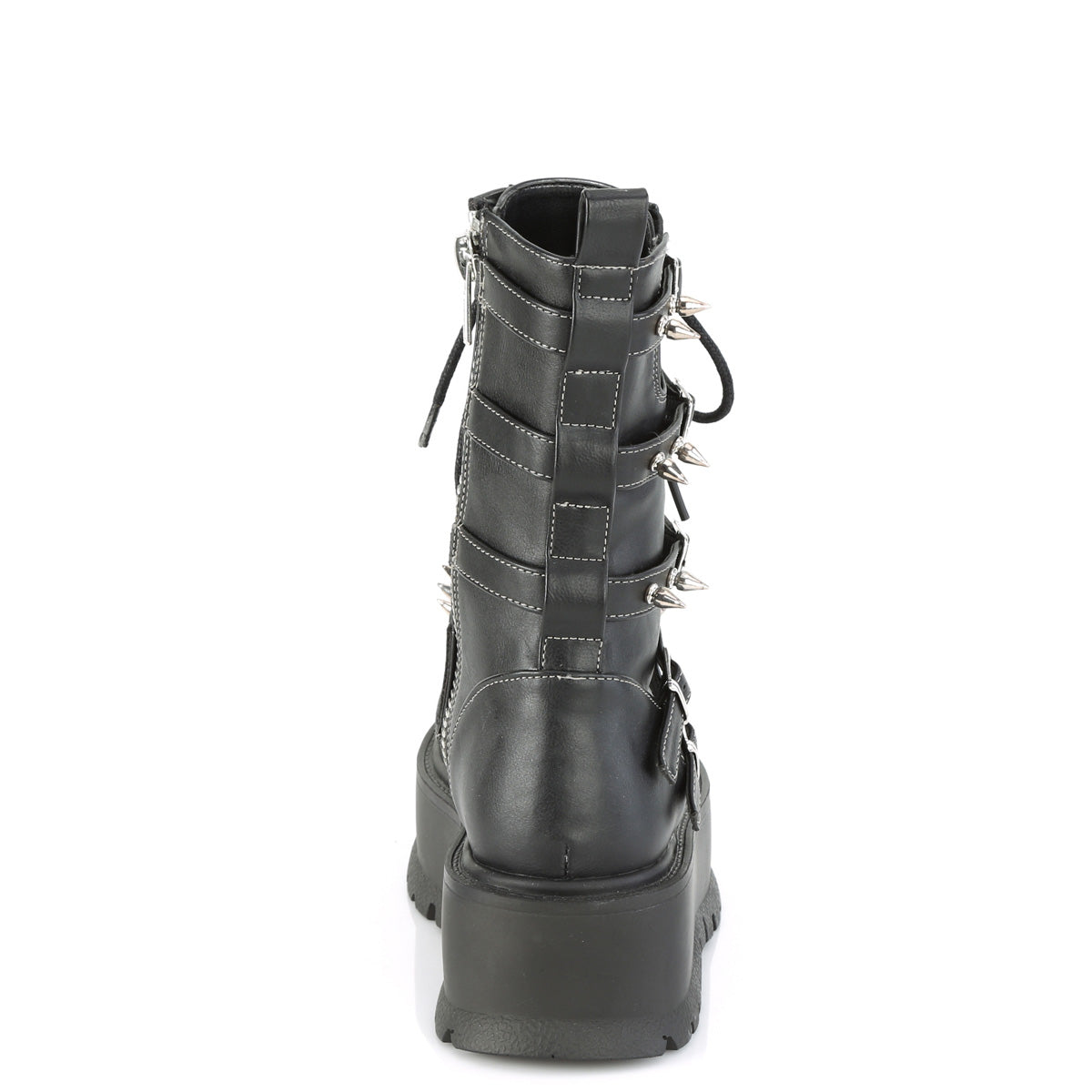 DemoniaCult Bottes de femmes SLACKER-165 Cuir végétalien BLK