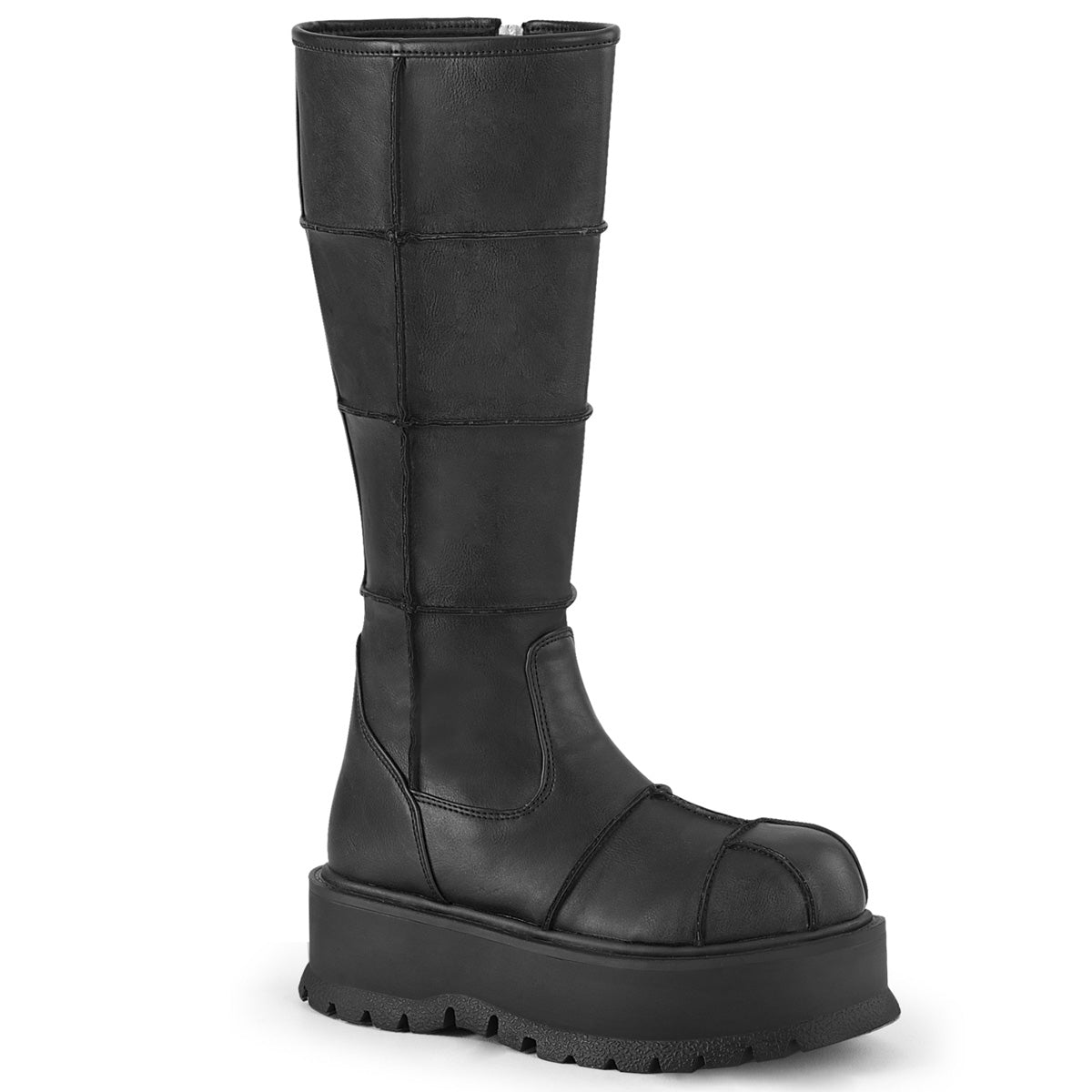 DemoniaCult Bottes de femmes SLACKER-230 Cuir végétalien BLK