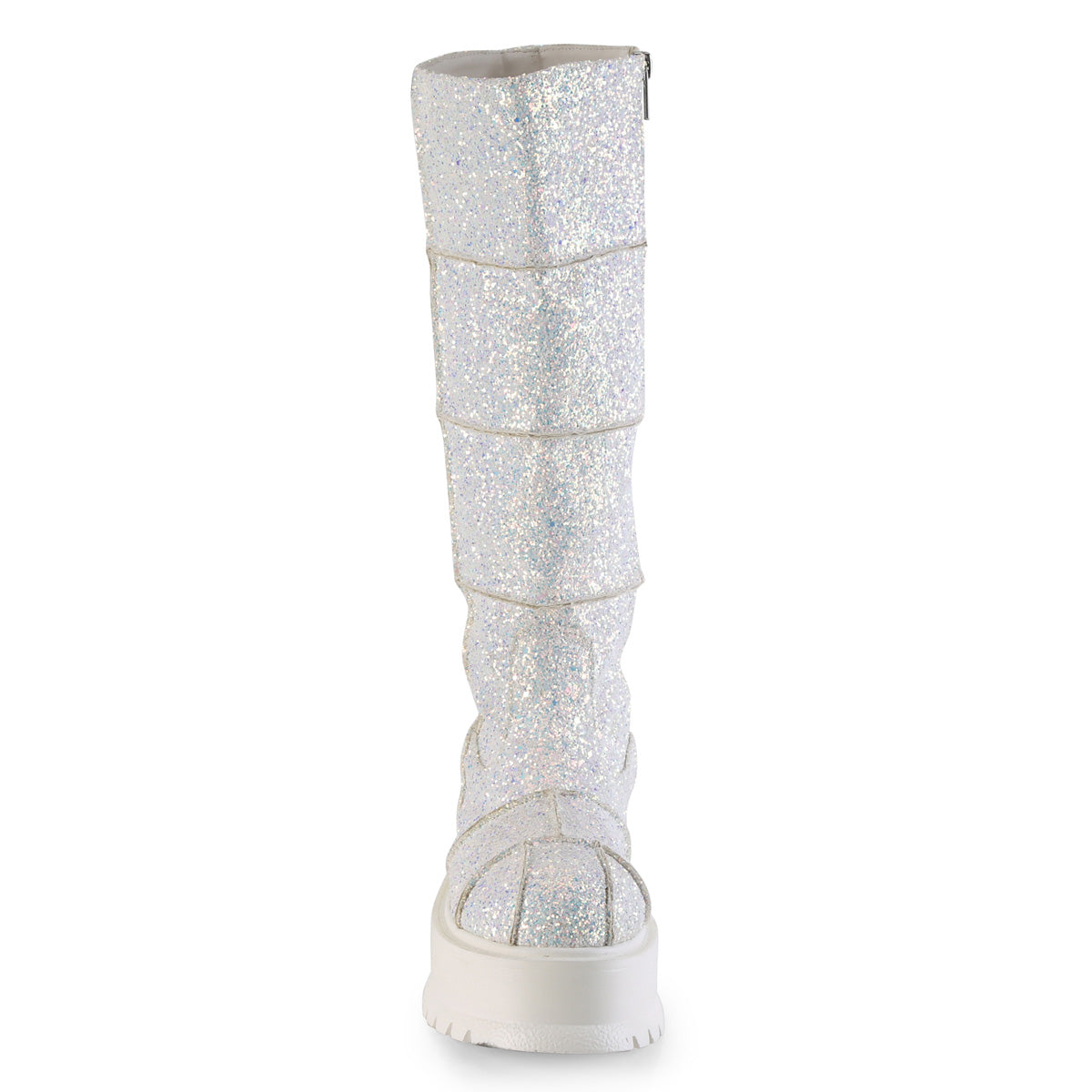DemoniaCult Bottes de femmes SLACKER-230 wht multi-paillettes