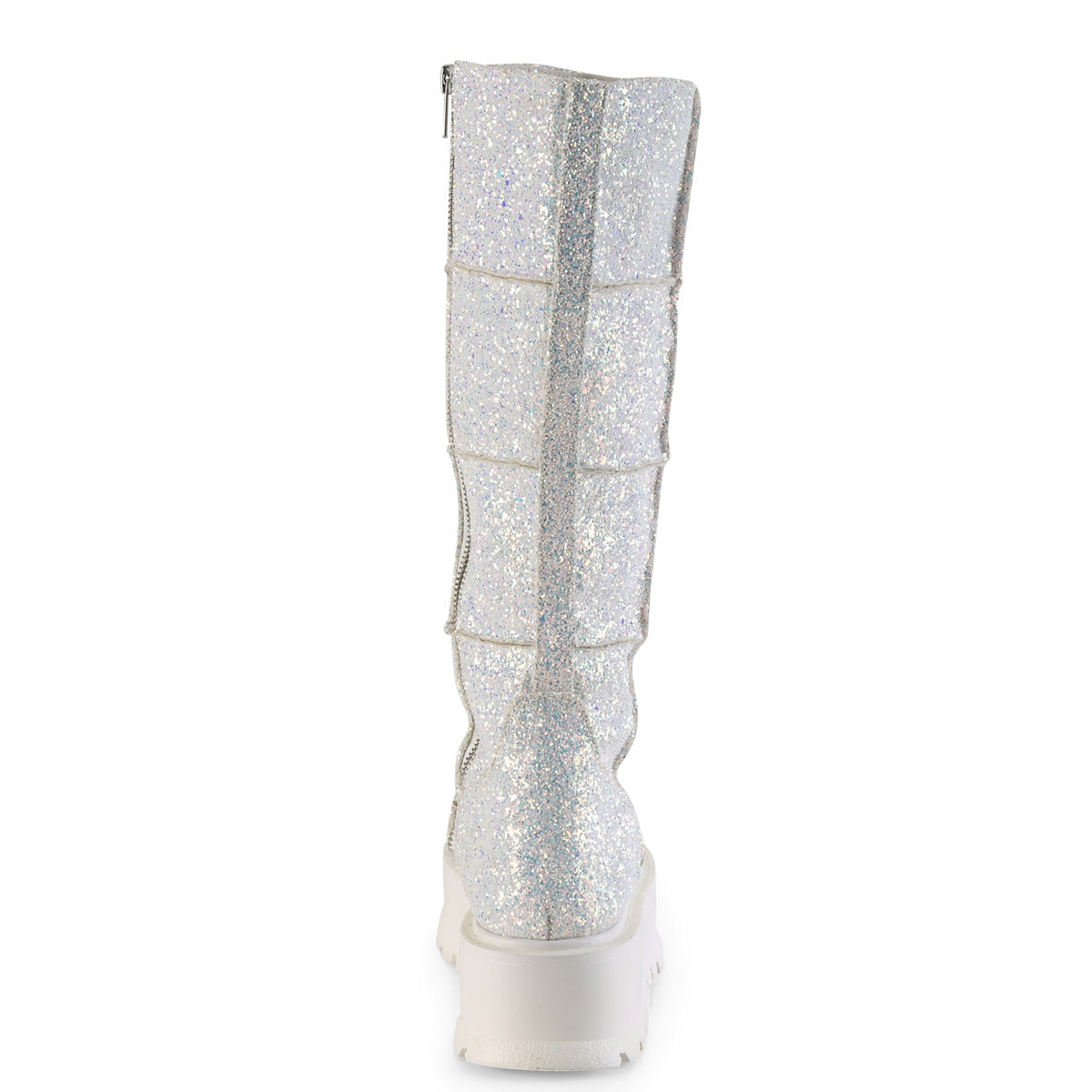 DemoniaCult Bottes de femmes SLACKER-230 wht multi-paillettes