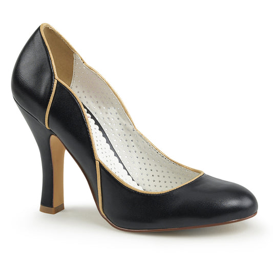 Pin Up Couture Pompes pour femmes SMITTEN-04 Blk Faux Cuir